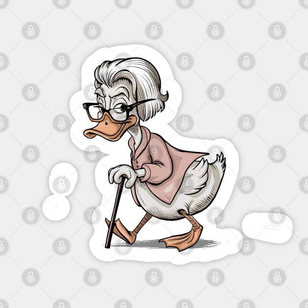 Funny old duck Sticker by ICONIS